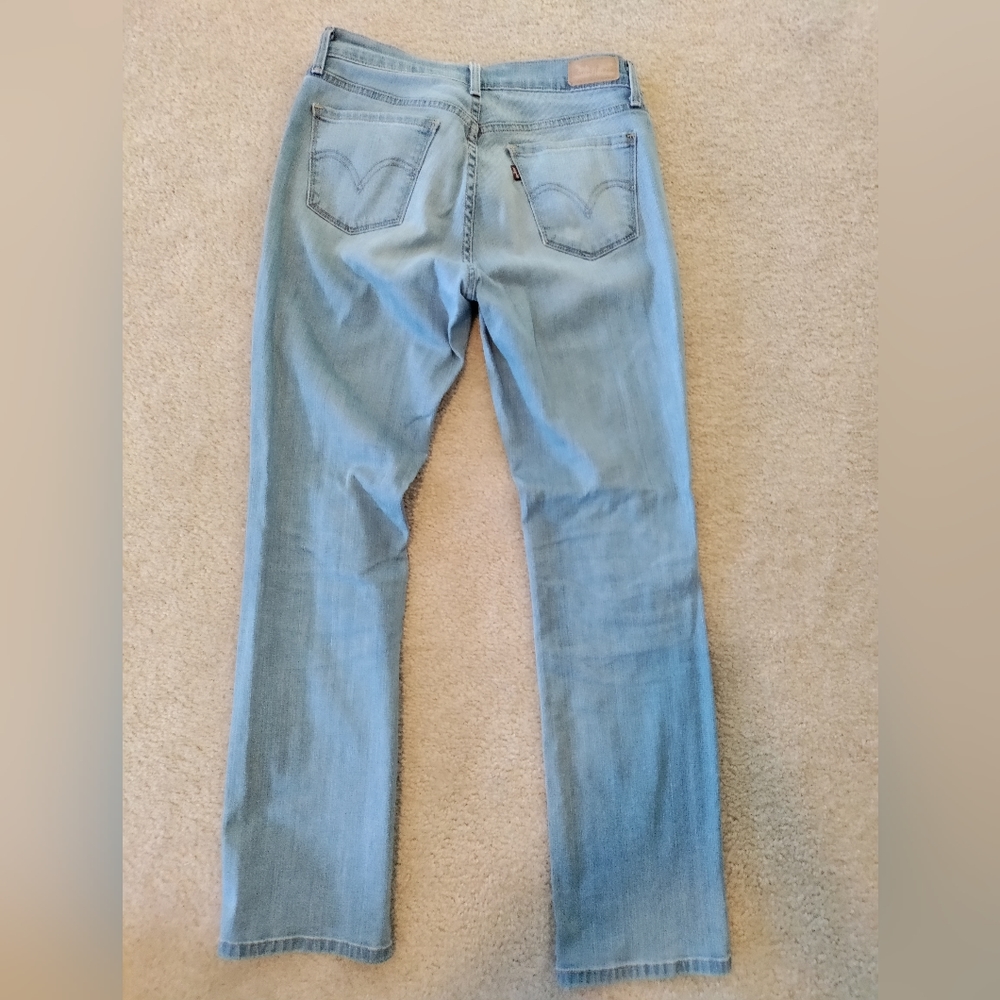 Levis 505 Jeans Womens Blue Straight Leg Stretch Denim - size 4